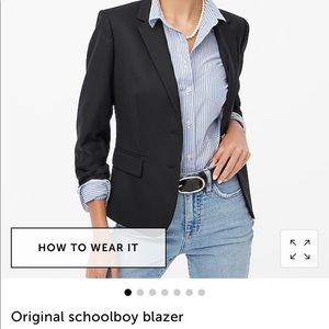 Black - JCrew Original Schoolboy Blazer, size 2